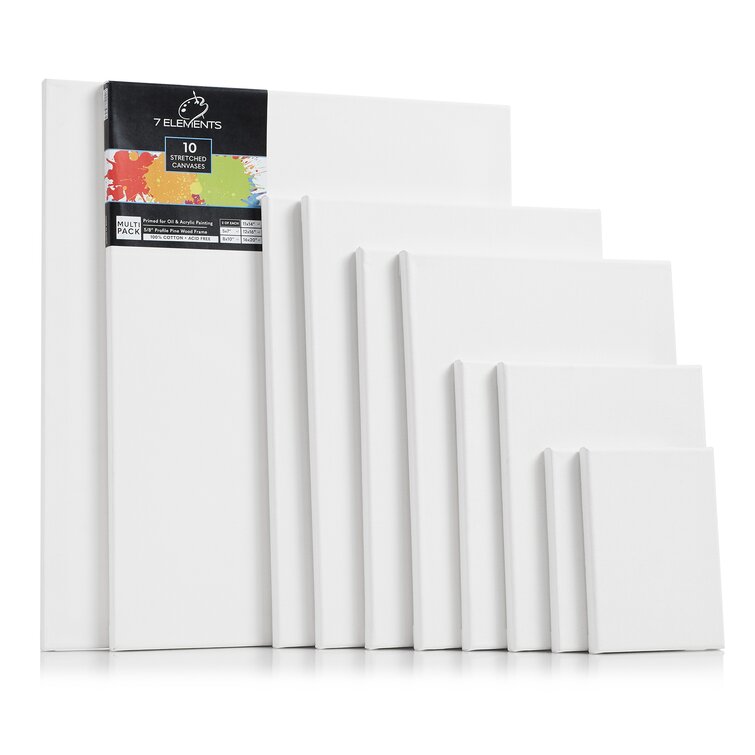 Milo | 11 x 14 Pre Stretched Artist Canvas Value Pack of 8 Canvases