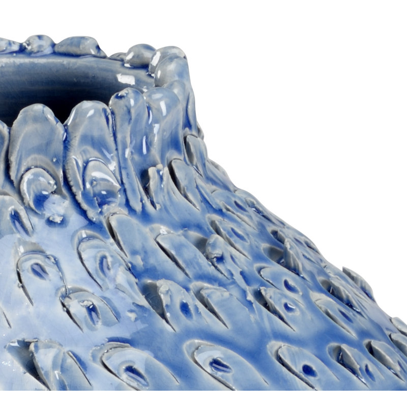 Atrani Handmade Ceramic Table Vase, Blue