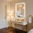 Kashen Mirror Opulence Illuminated: Premium Gold-Edged Smart Bathroom Mirror-2032766500