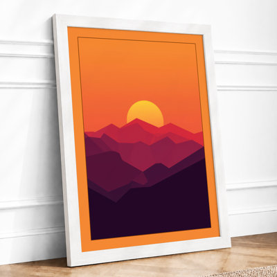 Mountains at Sunrise Modern - Framed Print