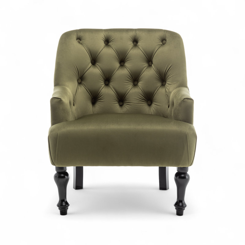Edgeley 70Cm Wide Tufted Armchair, Sage Green