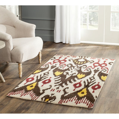 Kline Ikat Hand Tufted Wool Ikat Rug