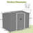 Outdoor Tool Storage Shed With Metal Foundation And Lockable Doors