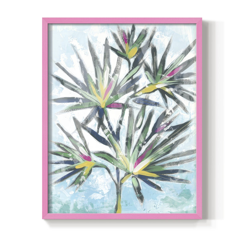 «Candy Palm Fresco III», H 21 po x l 17 po, Rose
