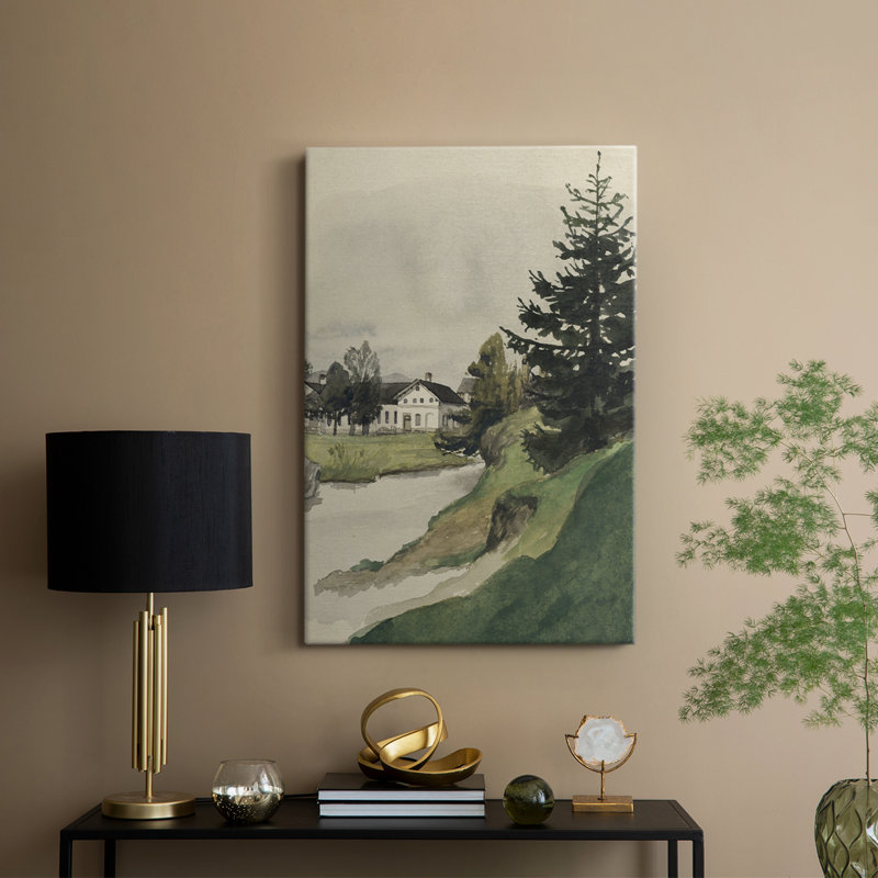 Paysage rétro CCXLIV - galerie Cavas, H 12 po x l 8 po
