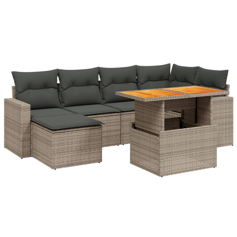 Ensemble de canapé de jardin Vidaxl gris