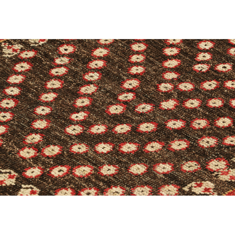 Burano Handmade Kilim Wool Floral Area Rug, Square 4'
