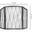 Écran de foyer à l'épreuve des enfants à 3 panneaux en fer forgé pliable fabriqué à la main en maille de métal moderne