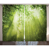 Polyester Semi Sheer Curtain Pair