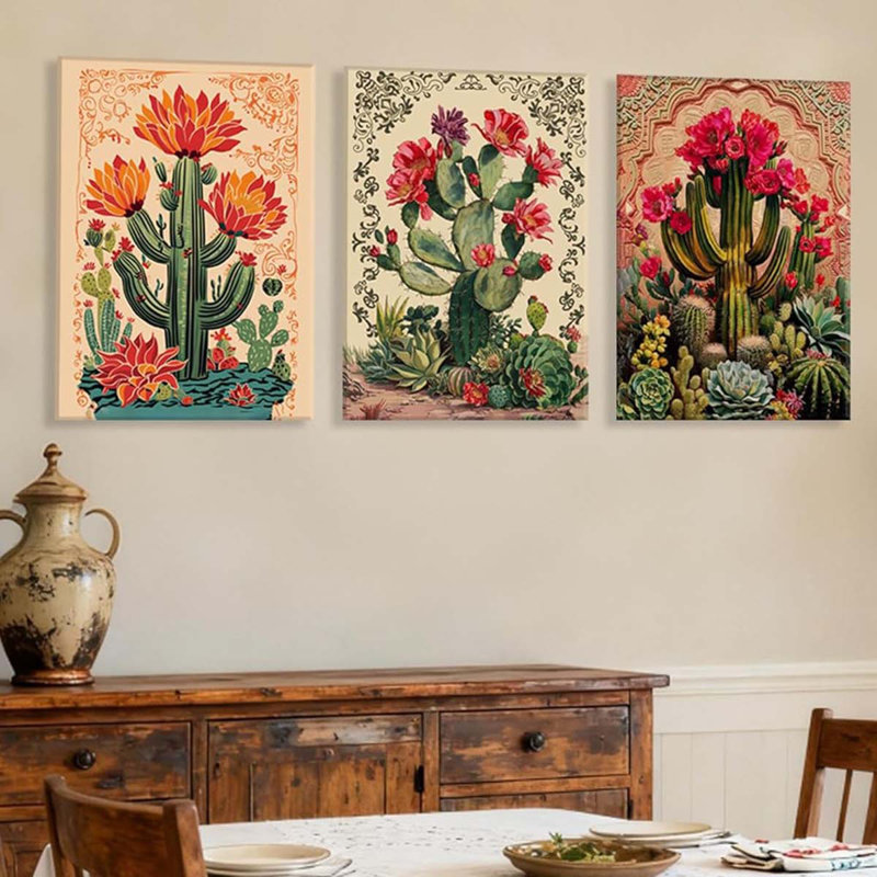 3 Piece Wrapped Canvas Print, 40 cm H x 90 cm W