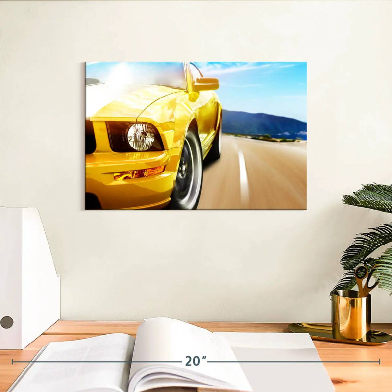 Voiture de sport Mehar Speeding Sunlit, H 8 po x l 12 po