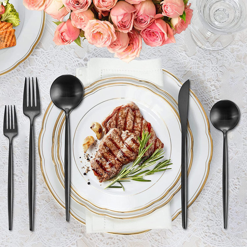 Latitude Run® Stainless Steel Flatware Set - Service for 4