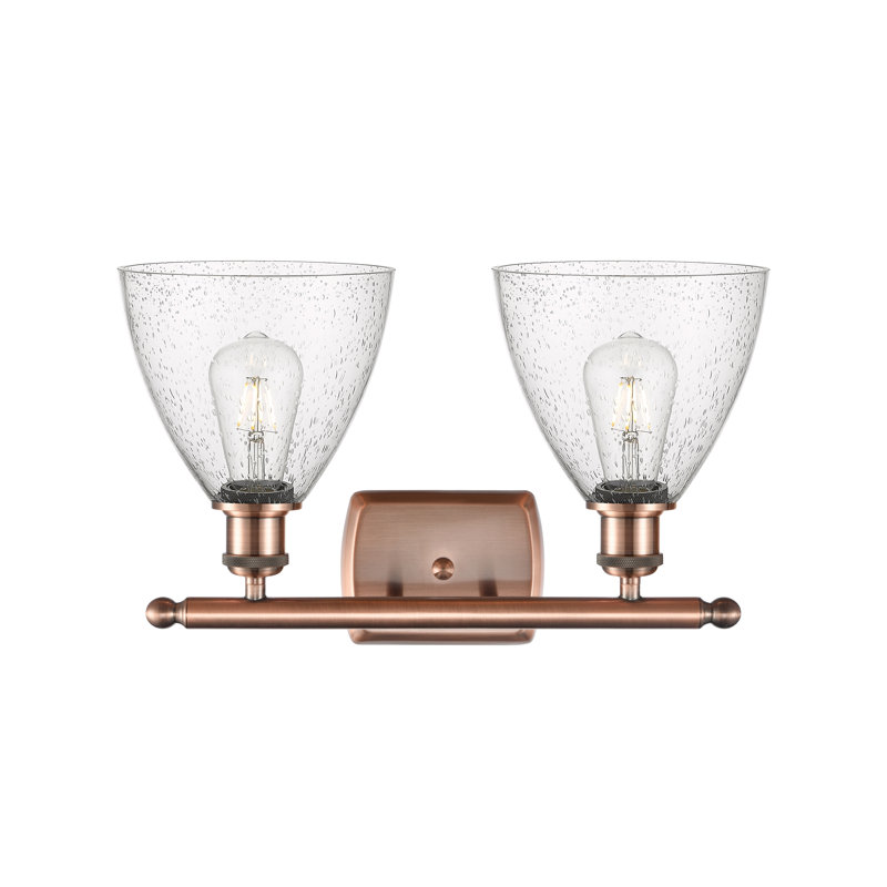 Éclairage pour meuble-lavabo 2 lumières Shauna, Incandescente, Cuivre antique