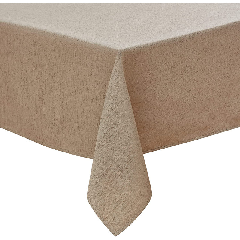 Nappe en polytétrafluoroéthylène Addison résistant à l'eau et aux taches, brun clair 60 po x 84 po, Brun clair