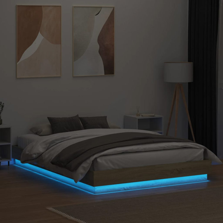 17 Stories Bed Frame With LED Lights
