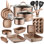 NutriChef Kitchenware Pots and Pans - High qualified Basic Kitchen Cookware Set, Non-Stick (20-Piece Set) 