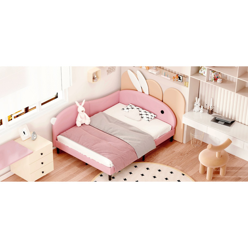 Lit mezzanine avec bureau, tablettes et tiroirs, Double