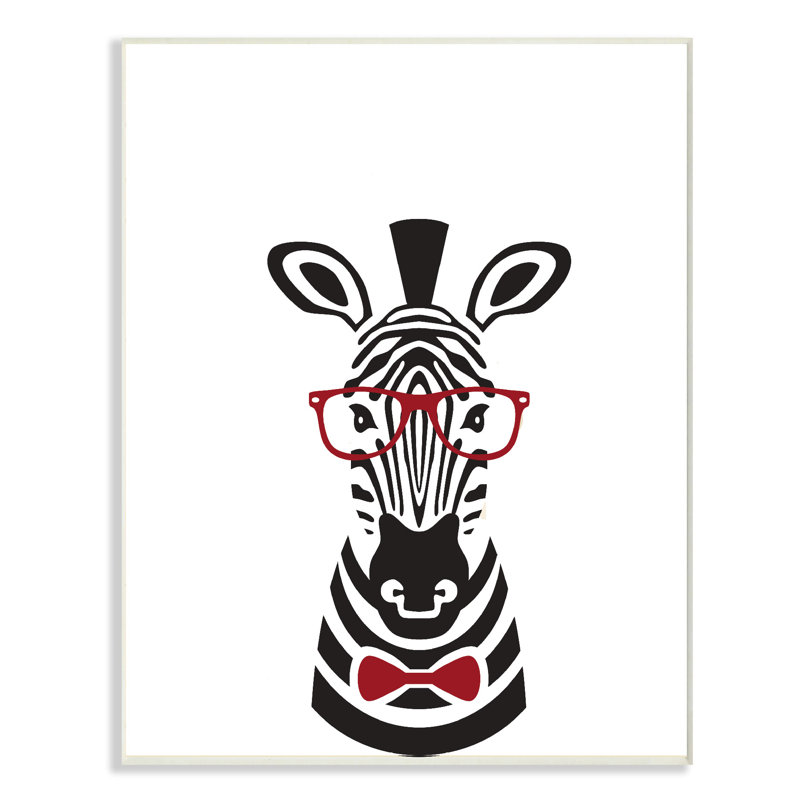 « hipster zèbre », reproduction d’impression surdimensionnée, H 15 po x l 10 po, Plaque murale