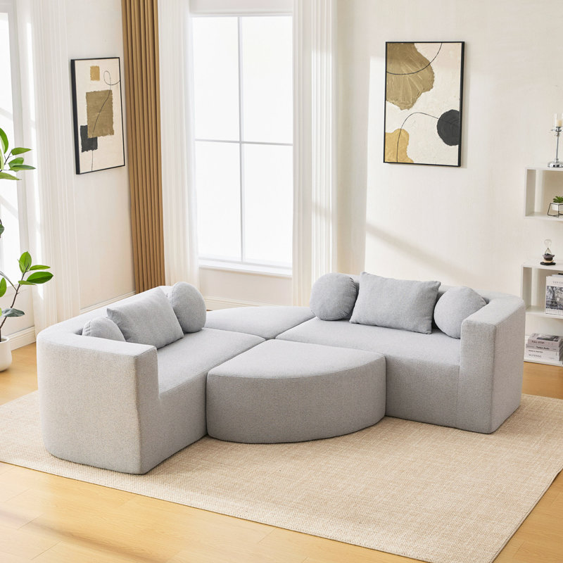 Canapé modulaire Boneless Couch, Gris