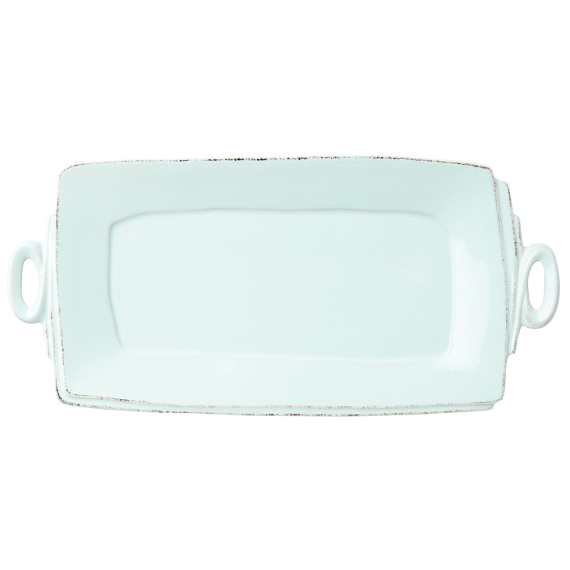 VIETRI Lastra Platter, Aqua