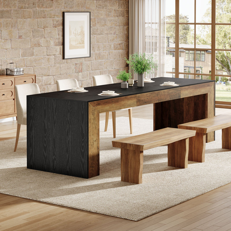 Dining Table, Black/Vintage Brown