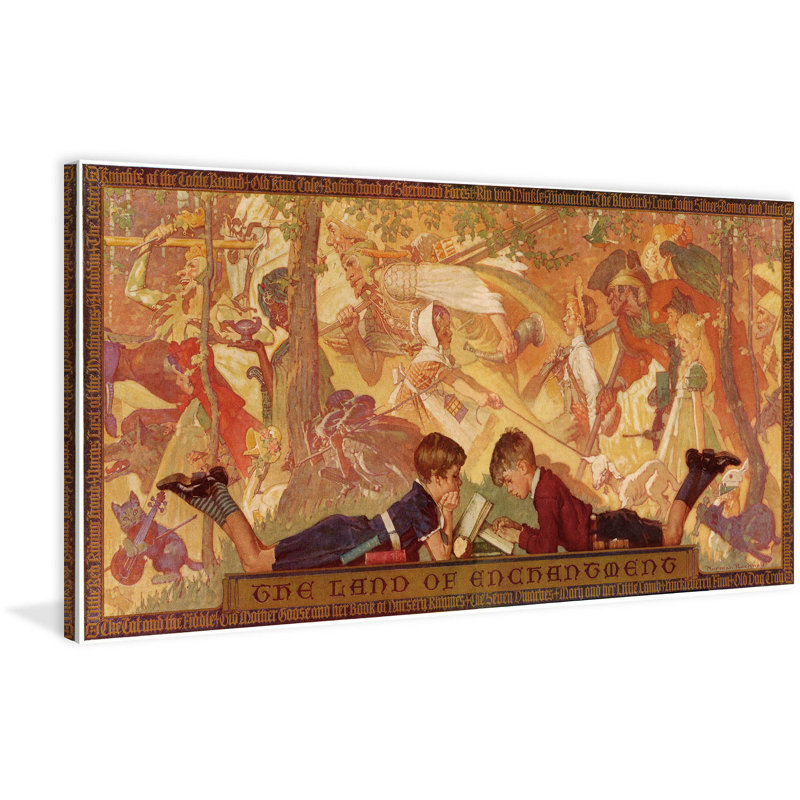 Land Of Enchantment by Norman Rockwell - Wrapped Canvas Print, 30 cm H x 61 cm W