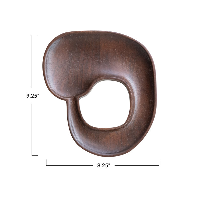 Abstract Shaped Mango Wood Tray