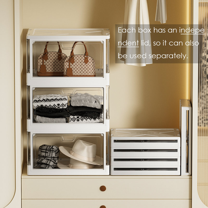 Stackable Clear Storage Bins With Lids