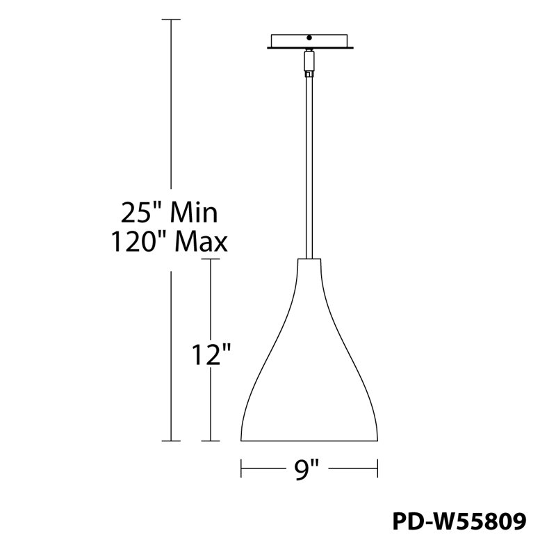 Copa 1 - Light LED Pendant, Black