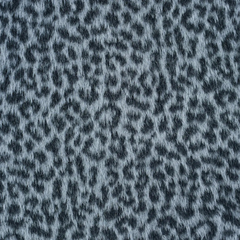 Lilya Leopard Fabric, Gray/ Black