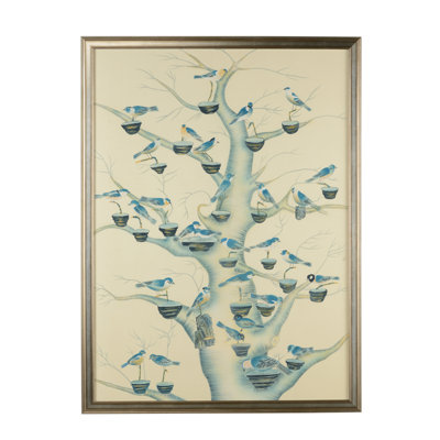 Aviary In Shades Of Blue Print