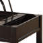 Table basse noire avec plateau relevable