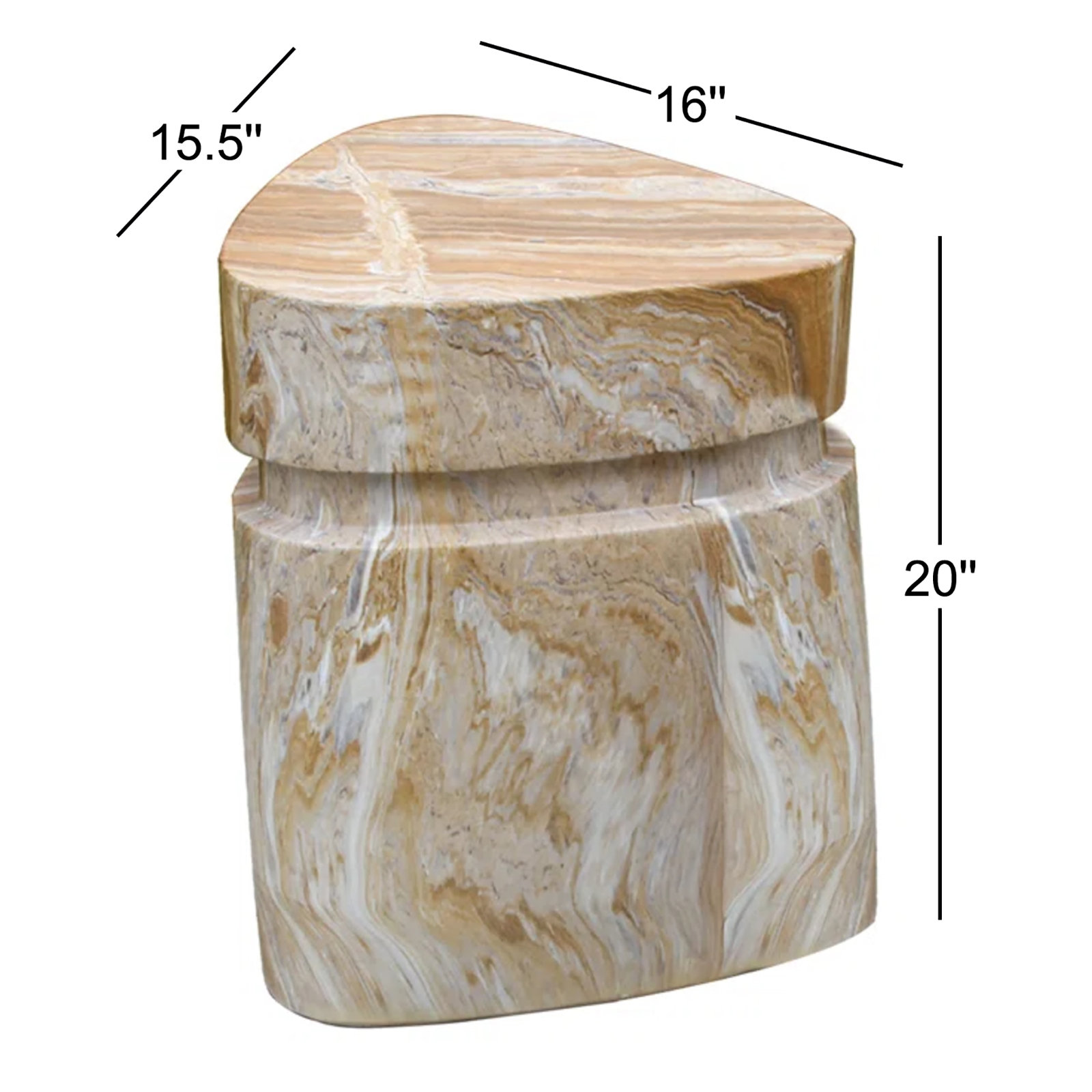 Zofia 16" Patio Side Table, Sandstone