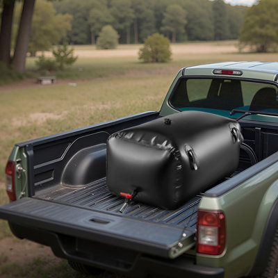 Water Storage Bladder 63.4 Gallon Large Capacity Water Bag, Portable & Collapsible Soft Waters Container, Leakproof & Tear-Resistant PVC Emergency Waters Storage Tank for RV Truck & Outdoor Use