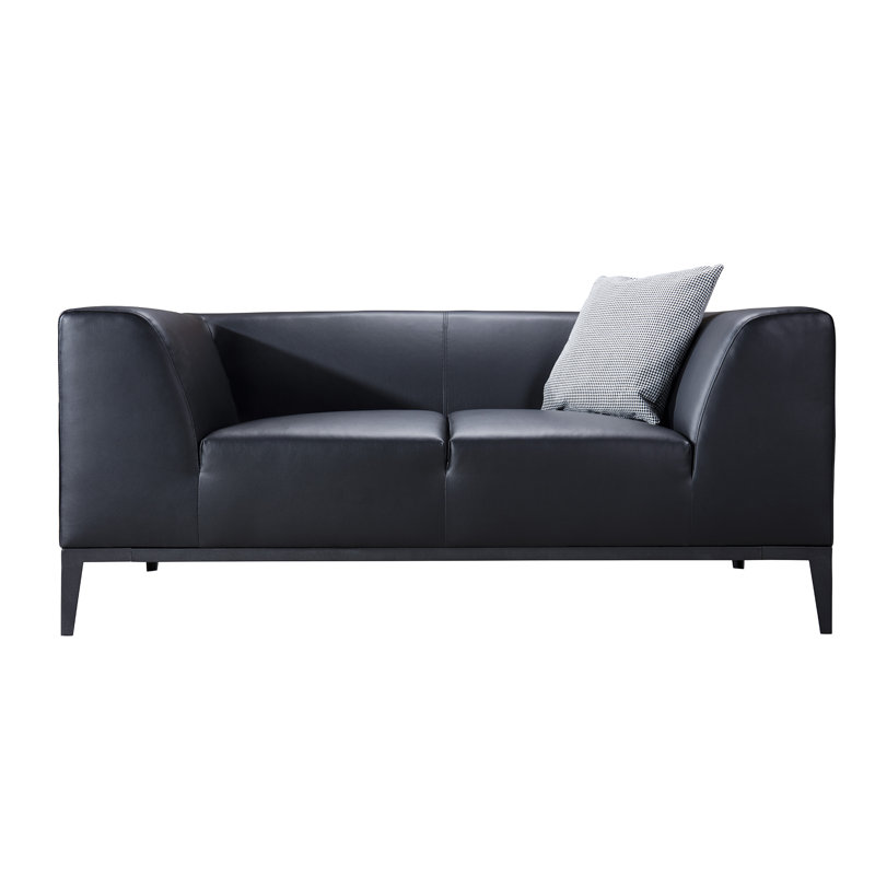 Causeuse Hogarth, Similicuir noir
