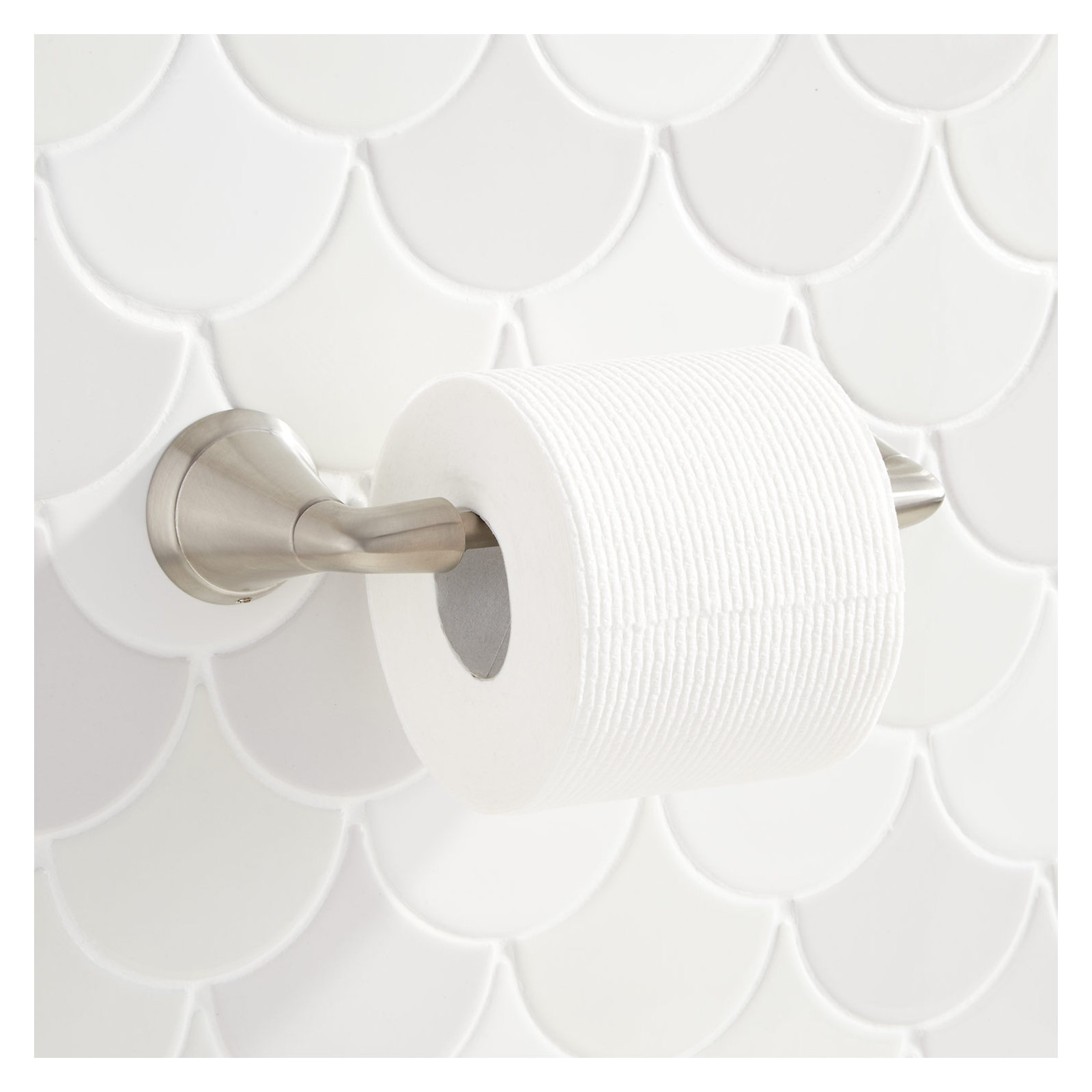 Provincetown Wall Mount Toilet Paper Holder, Brushed Nickel