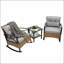Ensemble de chaises berçantes en rotin 3 pièces-649277892