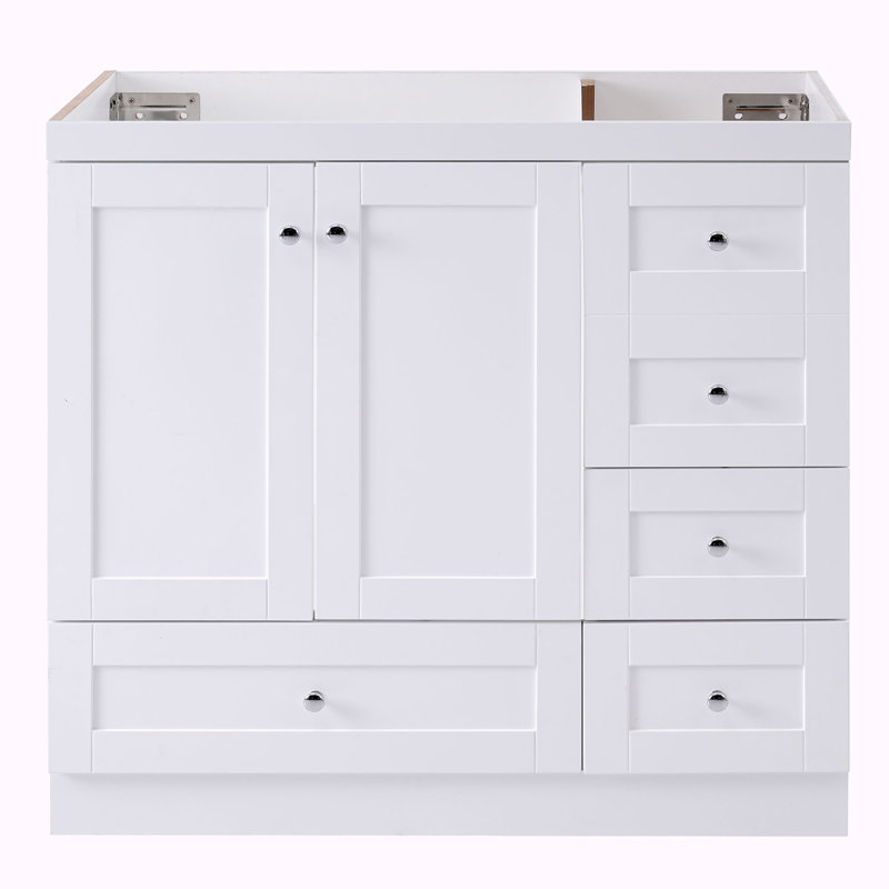 Base de meuble-lavabo simple 35 po seulement, Blanc