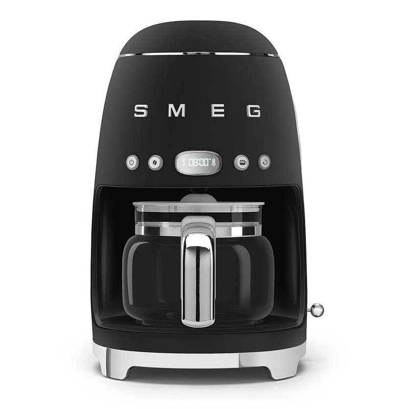 50's Retro Style Drip Filter Coffee Machine in Matte Black, Matte Black