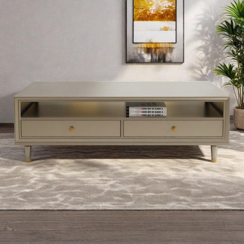 Table basse American Light Luxury Space, H 17,7 po x L 51,2 po x l 23,6 po