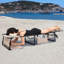 Fauteuil de bronzage pliant d'extérieur ajustable Textilene-78196227