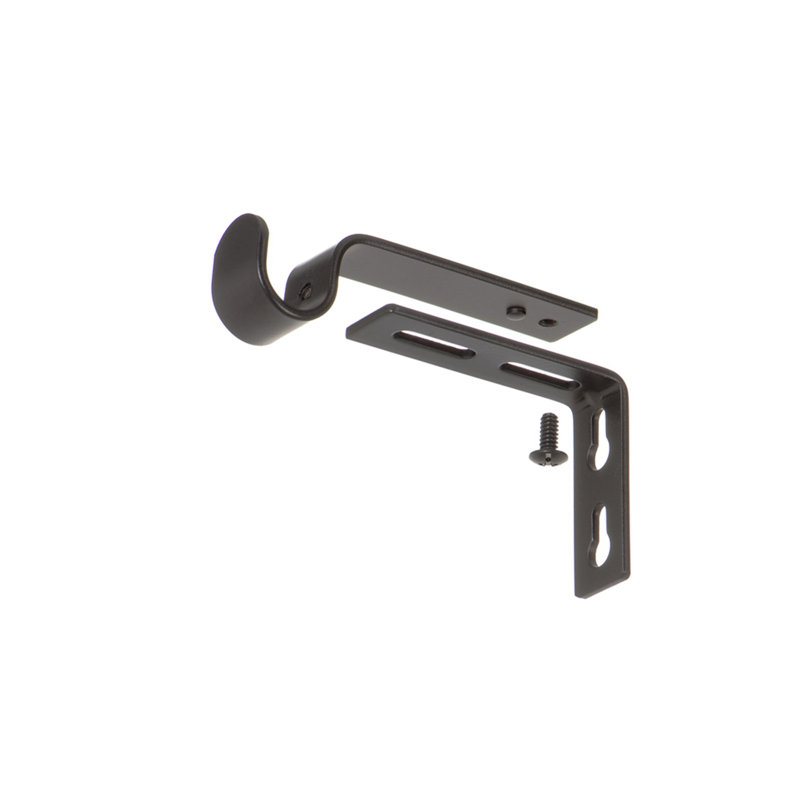  Supports réglables pour tringles à rideaux - pour tringles de 1/2 ou 5/8 po. Ensemble de 2 - Noir antique, Noir antique