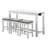 4pc Counter Height Dining Set White Finish Counter Height Table w Drawer Built-in USB Ports Power Outlets and 3 Stools Casual Dining Furniture