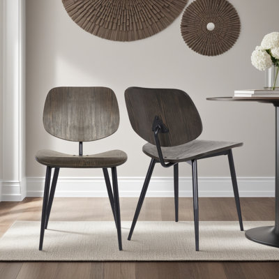 Chaise d'appoint en métal brun