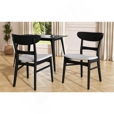 Ensemble de chaises de salle à manger élégant et confortable avec un design Mid-Century et des sièges rembourrés