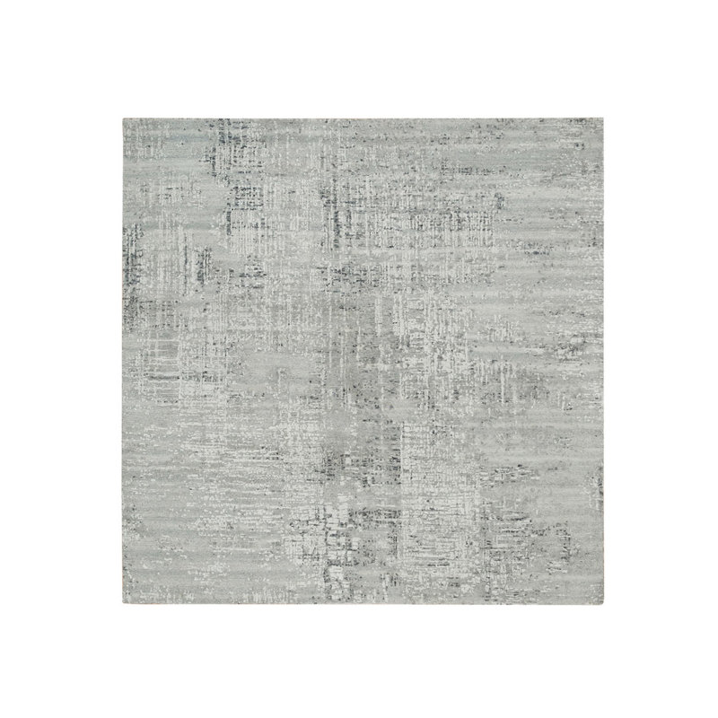 Tapis de style oriental moderne gris clair noué à la main 6 pi 2 po x 6 pi 2 po 60082EBA76874F7985E7F8BC178656F1