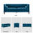 77'' Wide Velvet Tufted Square Arm Standard Sofa-456119288