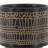 S/2 5/8" GLAZED PLANTER W/ STAND, BLACK