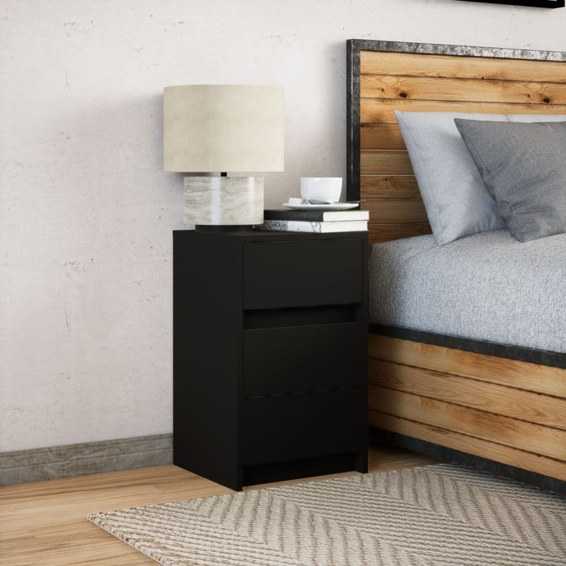 38cm W Manufactured Wood Bedside Table