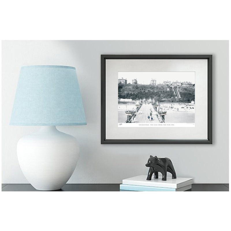 Folkestone, The Leas From The Pier 1901 - Single Picture Frame Print, 60cm H x 80cm W x 2.3cm D
